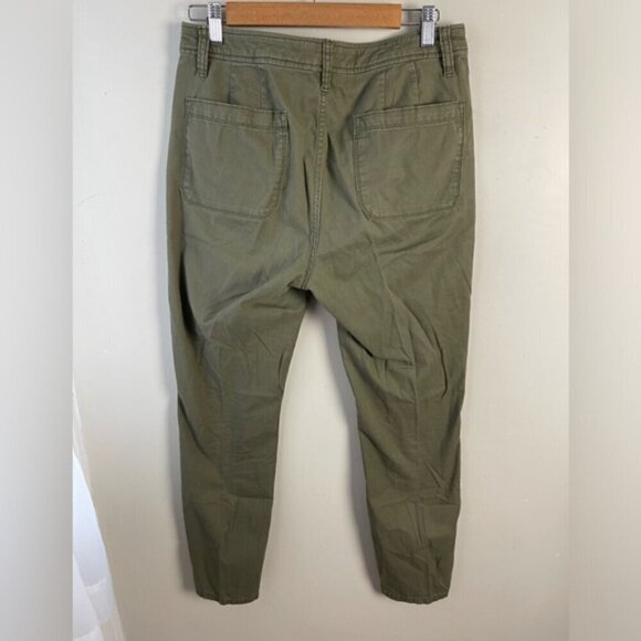 J Crew Mercantile army green slim fit utility cargo pants mid-rise size 6 - Picture 2 of 10